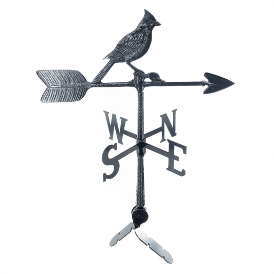 Cardinal Weathervane - 24 inch Aluminum Weathervane- Made in the USA - Cupola Mount - Roof Mount Included - 6 Color Options