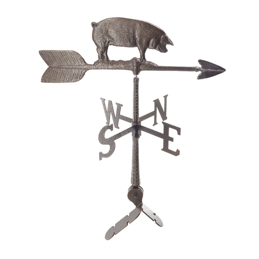 Pig Weathervane - Farm Weathervane - Made in the USA - Cupola Mount - 6 Colors - 4 Roof Mounts