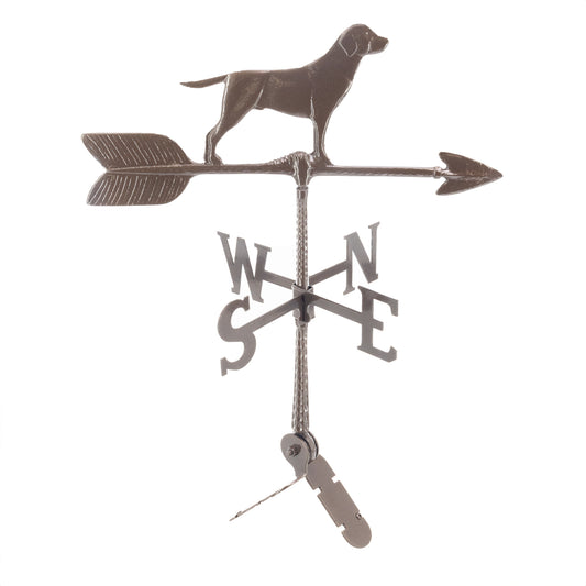 Retriever Weathervane - Made in the USA - Cupola Mount - Roof Mount Included - 6 Colors Available