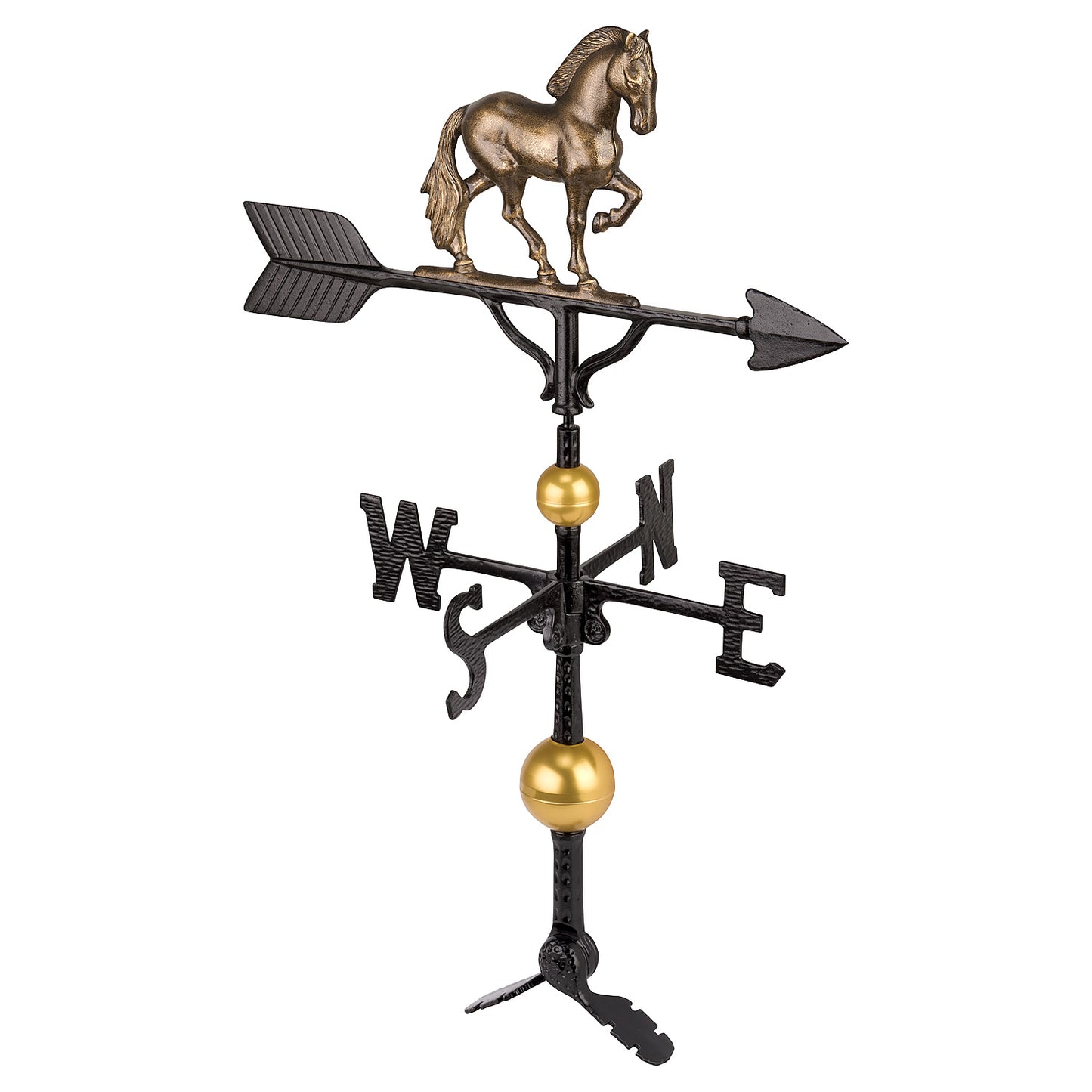 Horse Weathervane - Made in the USA - Cupola Mount - Roof Mount Included - 6 Color Options