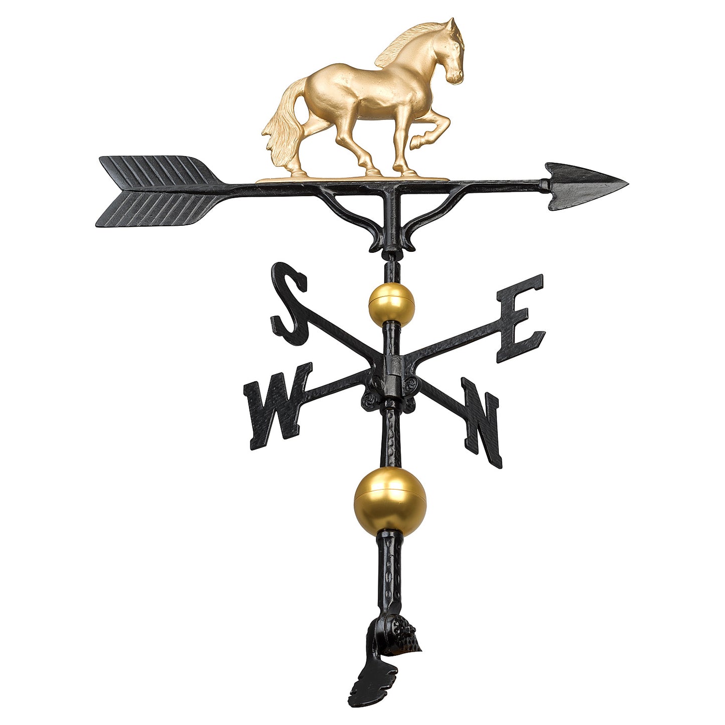 Horse Weathervane - Made in the USA - Cupola Mount - Roof Mount Included - 6 Color Options
