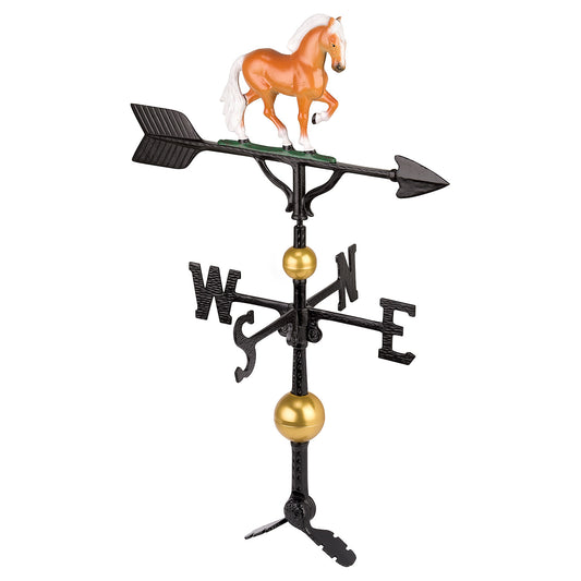 Horse Weathervane - Made in the USA - Cupola Mount - Roof Mount Included - 6 Color Options