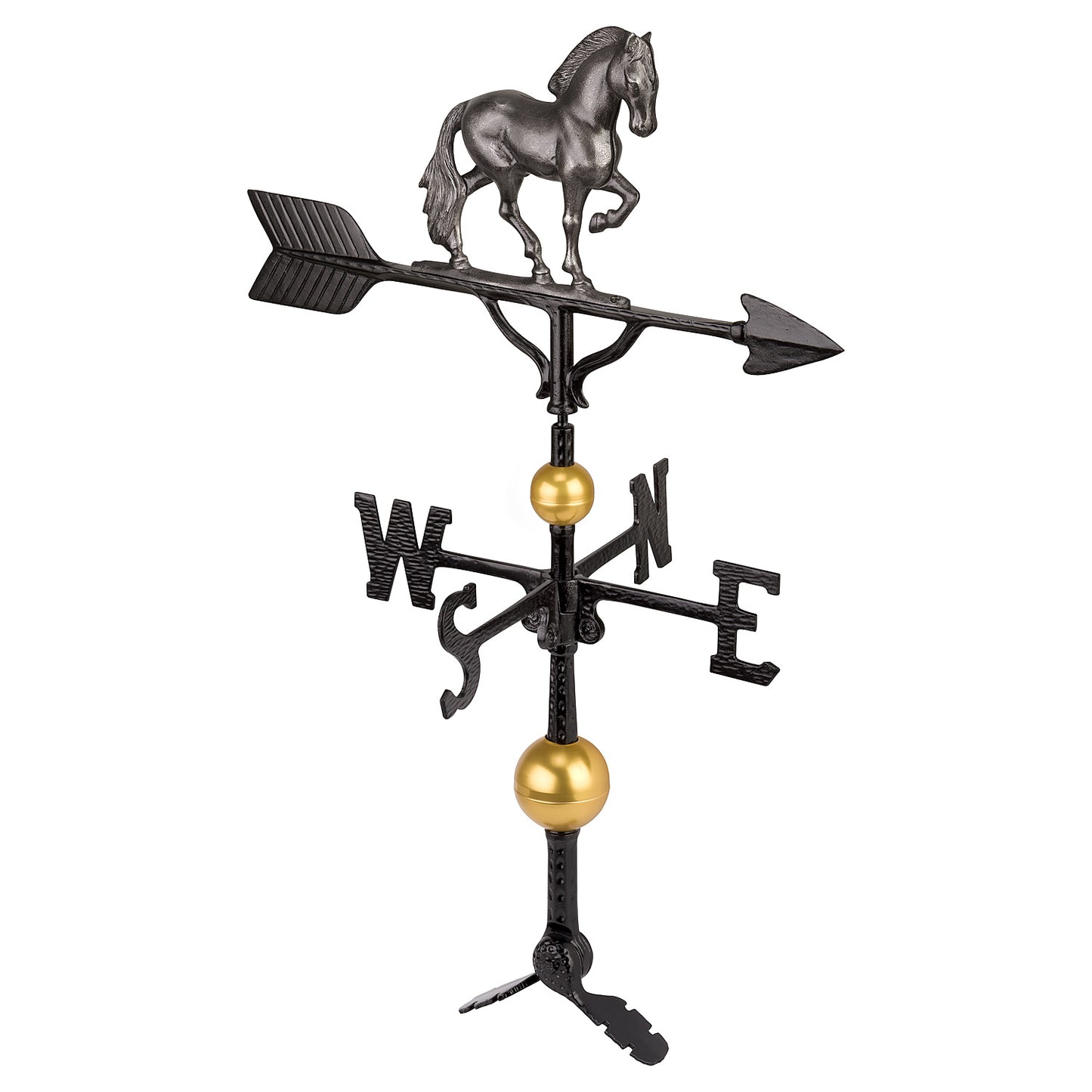 Horse Weathervane - Made in the USA - Cupola Mount - Roof Mount Included - 6 Color Options