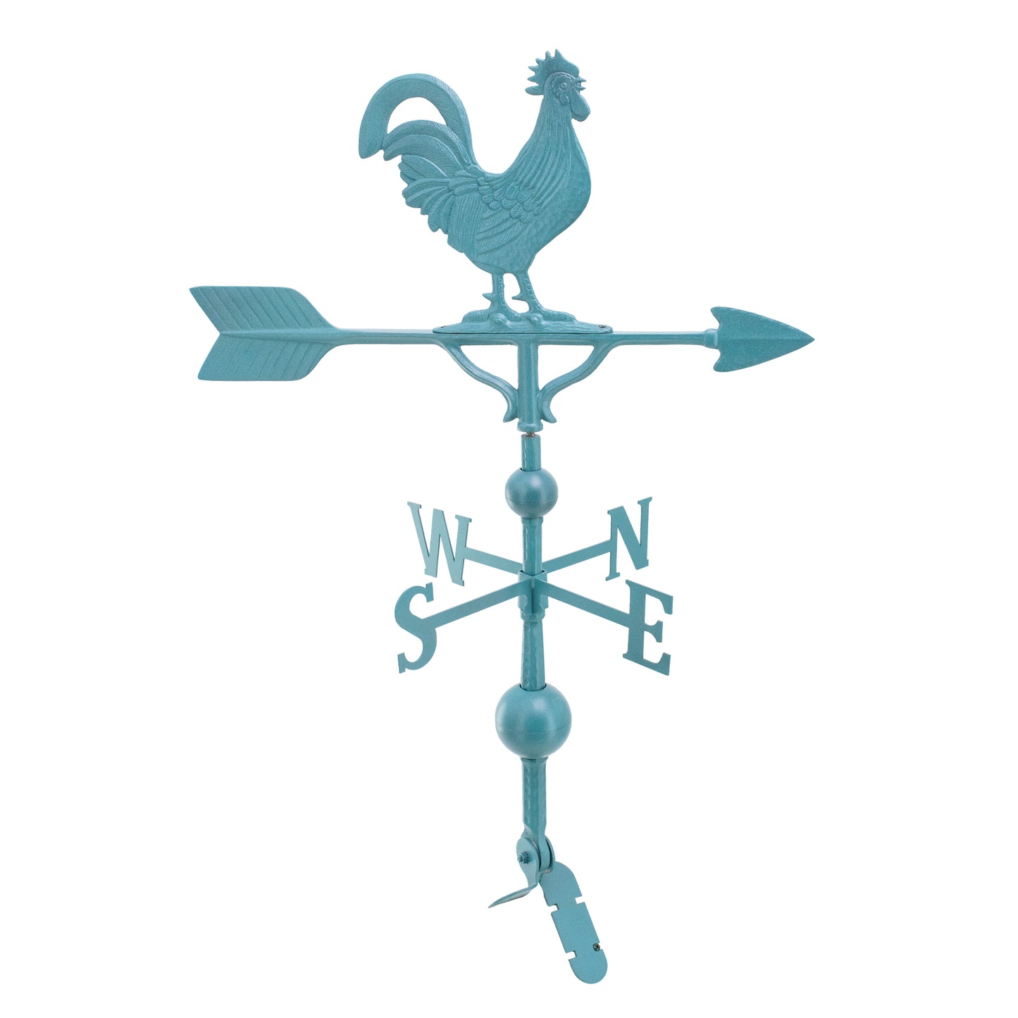 Rooster Weathervane - Made in the USA - Cupola Mount - Roof Mount Included - 6 Color Options