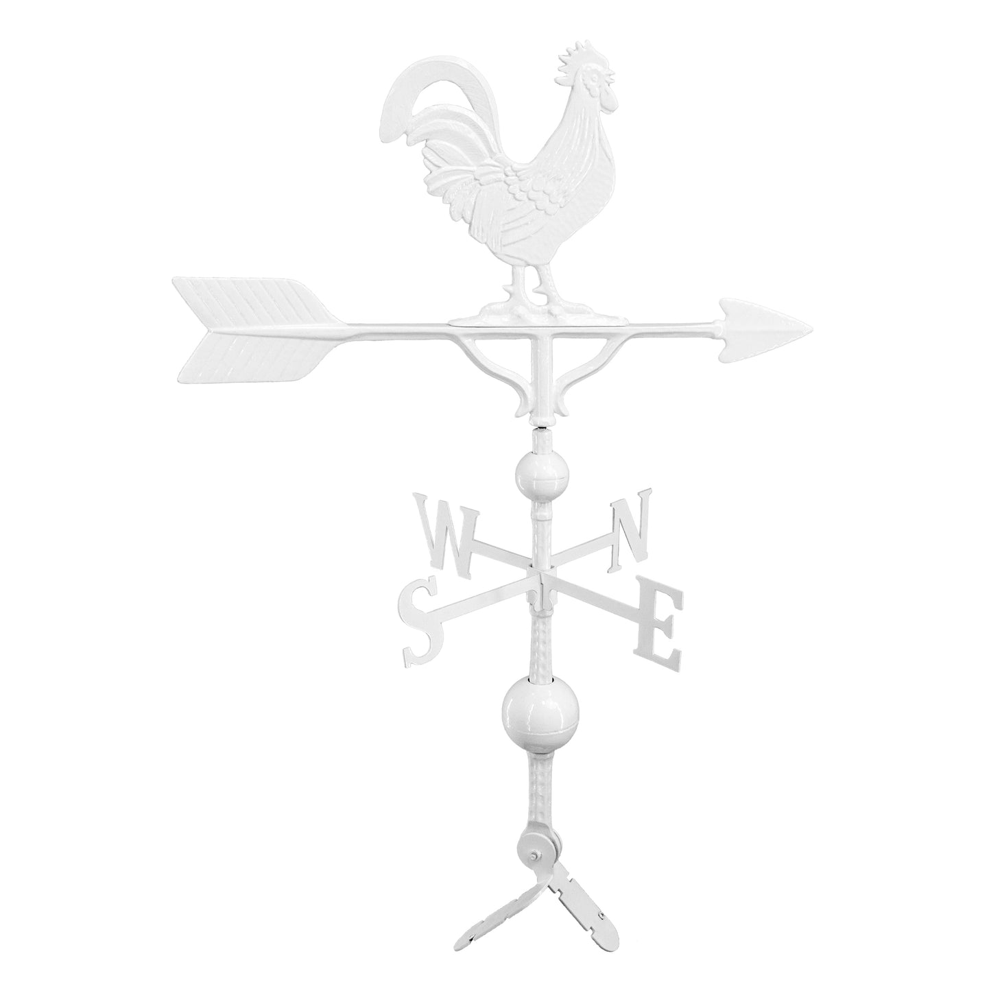 Rooster Weathervane - Made in the USA - Cupola Mount - Roof Mount Included - 6 Color Options