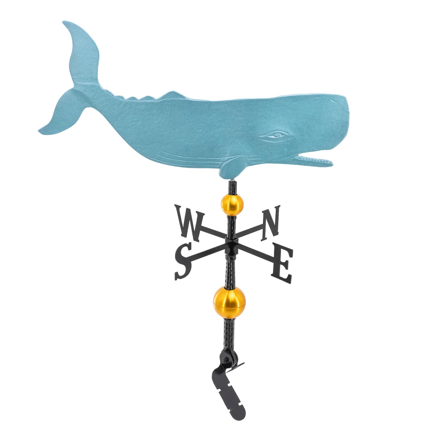 Whale Weathervane - Made in the USA - Cupola Mount - Roof Mount Included - 11 Color Options