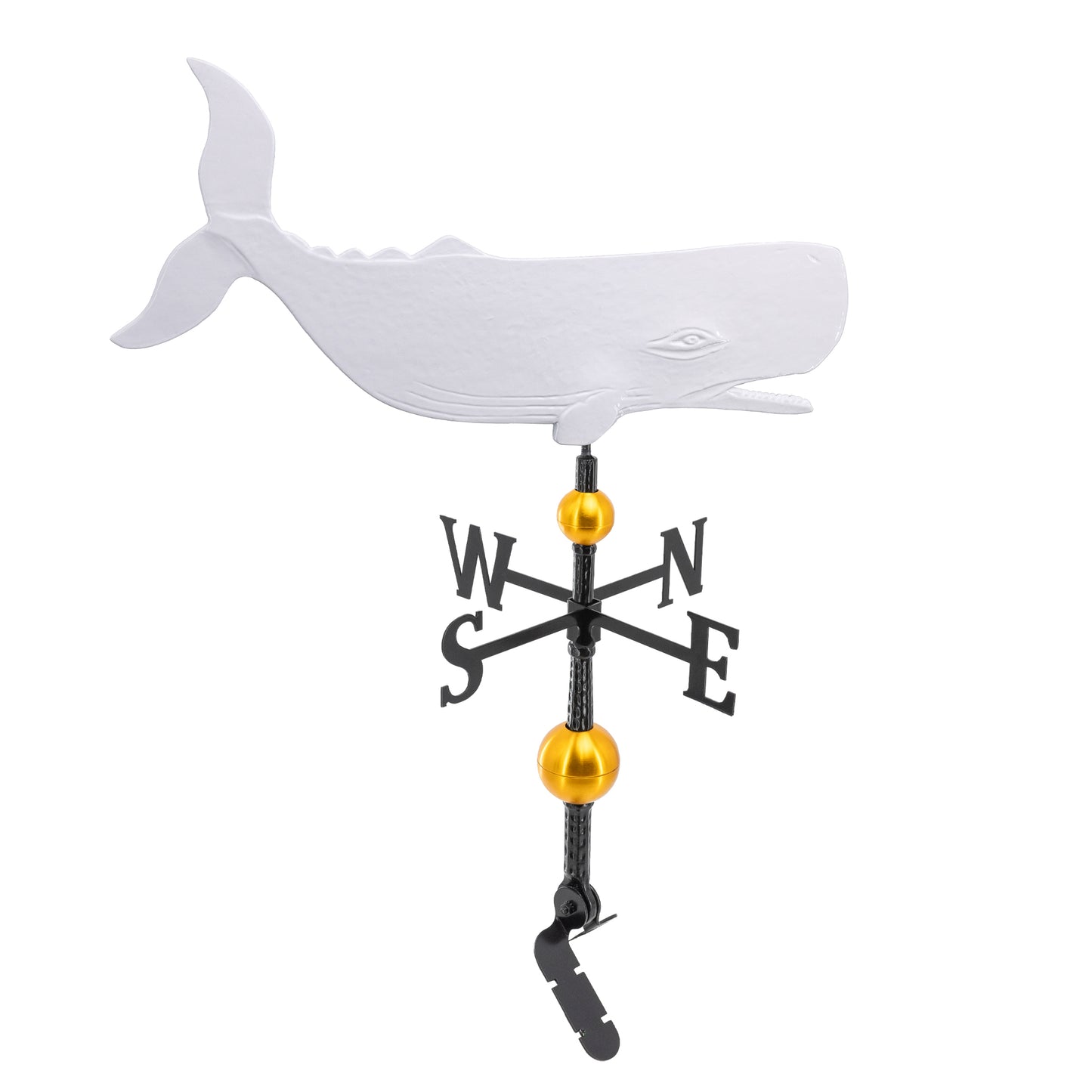 Whale Weathervane - Made in the USA - Cupola Mount - Roof Mount Included - 11 Color Options