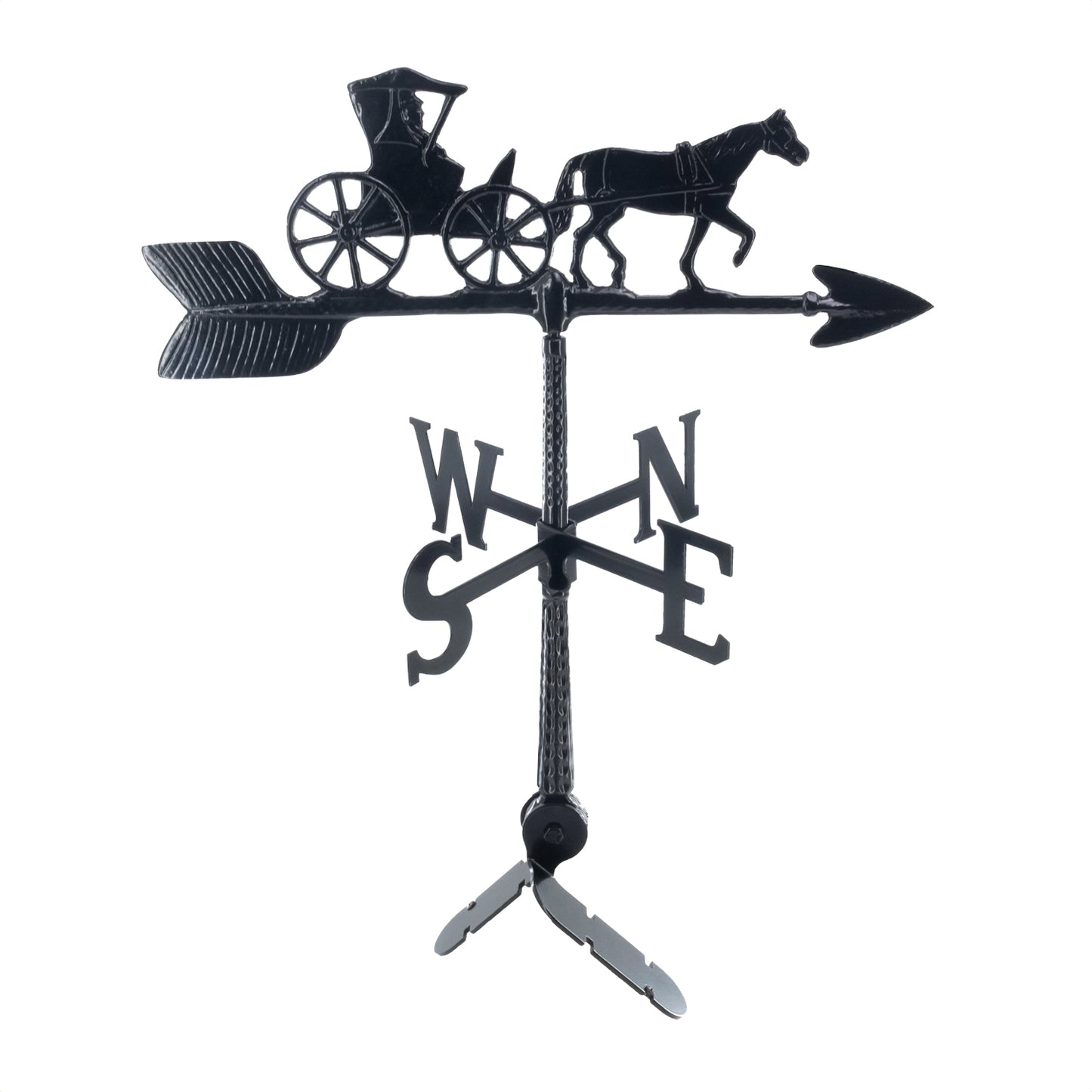 Horse and Buggy Weathervane - 24 inch Aluminum Weathervane - Made in the USA - Cupola Mount - Roof Mount Included - 6 Color Options