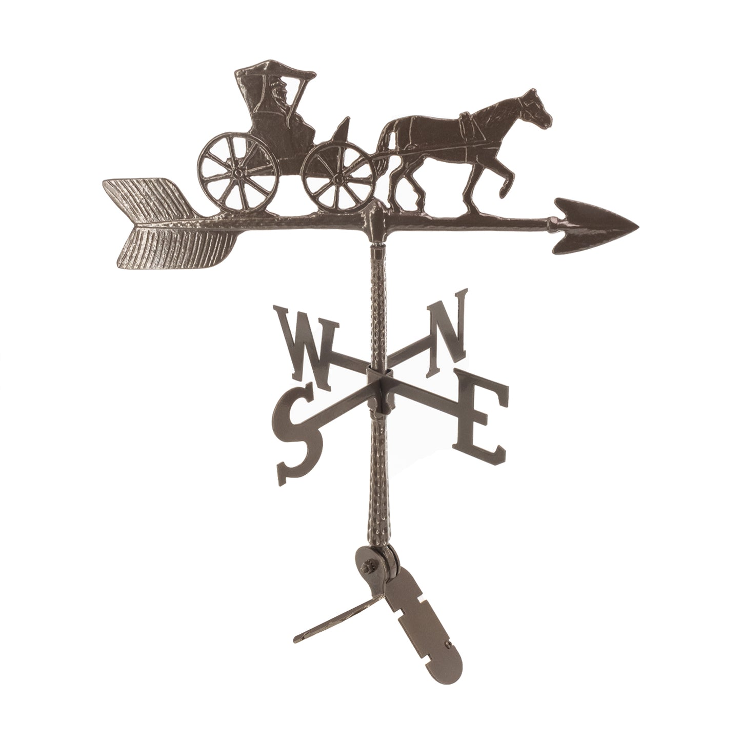Horse and Buggy Weathervane - 24 inch Aluminum Weathervane - Made in the USA - Cupola Mount - Roof Mount Included - 6 Color Options