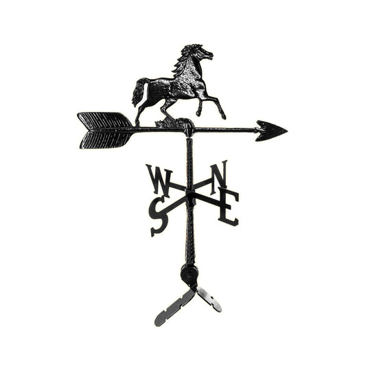 Horse Weathervane - Made in the USA - 24 inch Aluminum Weathervane - Cupola Mount - Roof Mount Included - 6 Color Options