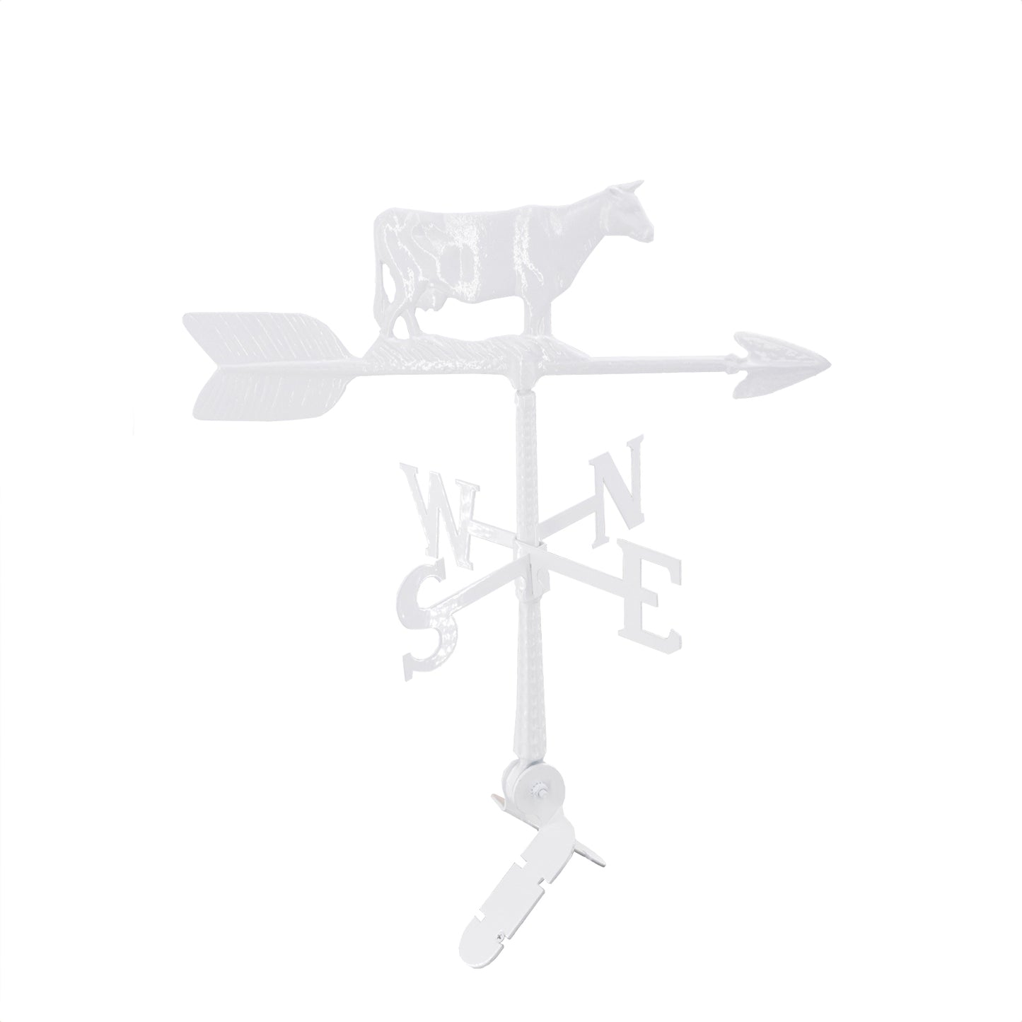 Cow Weathervane - Made in the USA - Cupola Mount - Roof Mount Included - 6 Color Options
