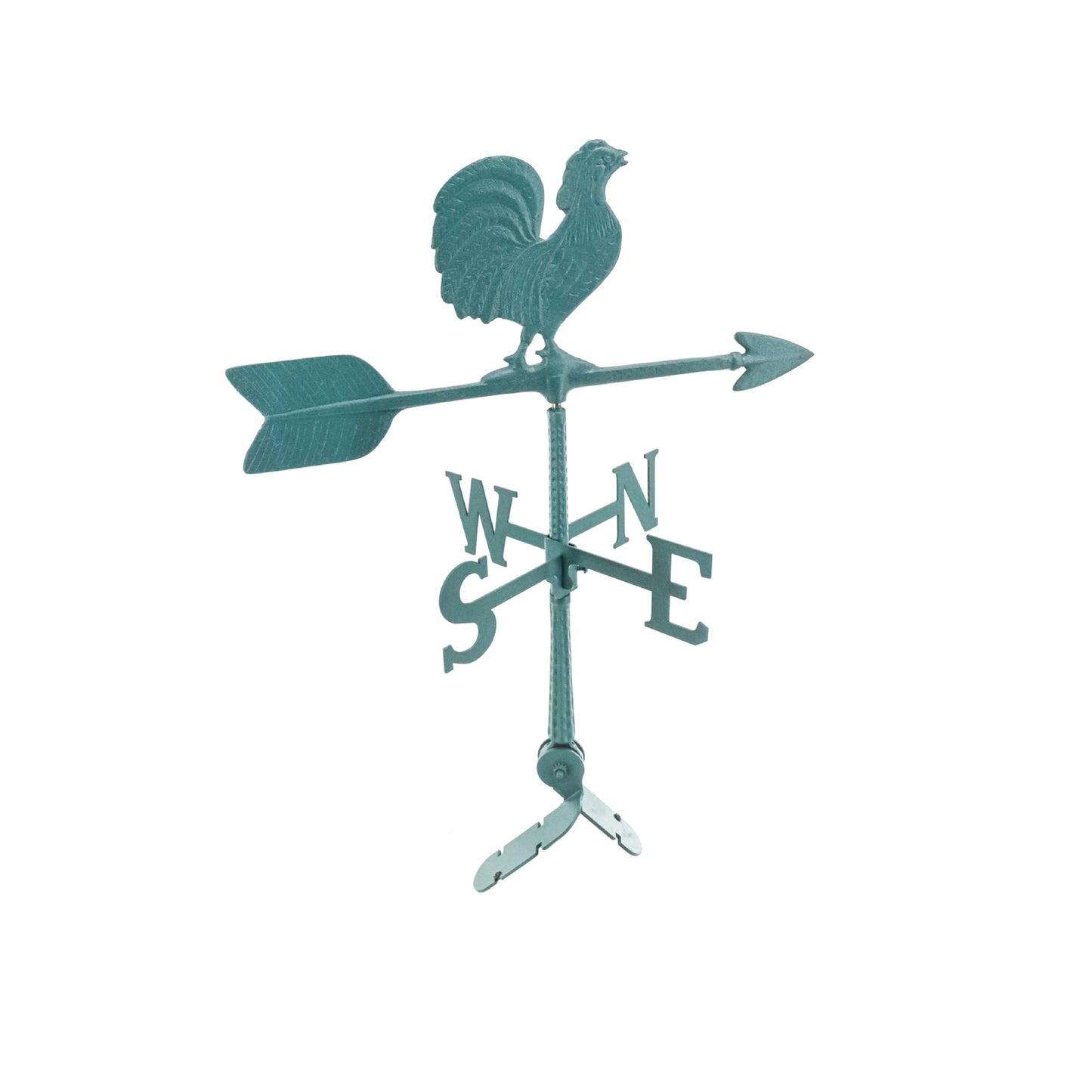 Rooster Weathervane - Made in the USA - Cupola Mount - Roof Mount Included - 6 Color Options