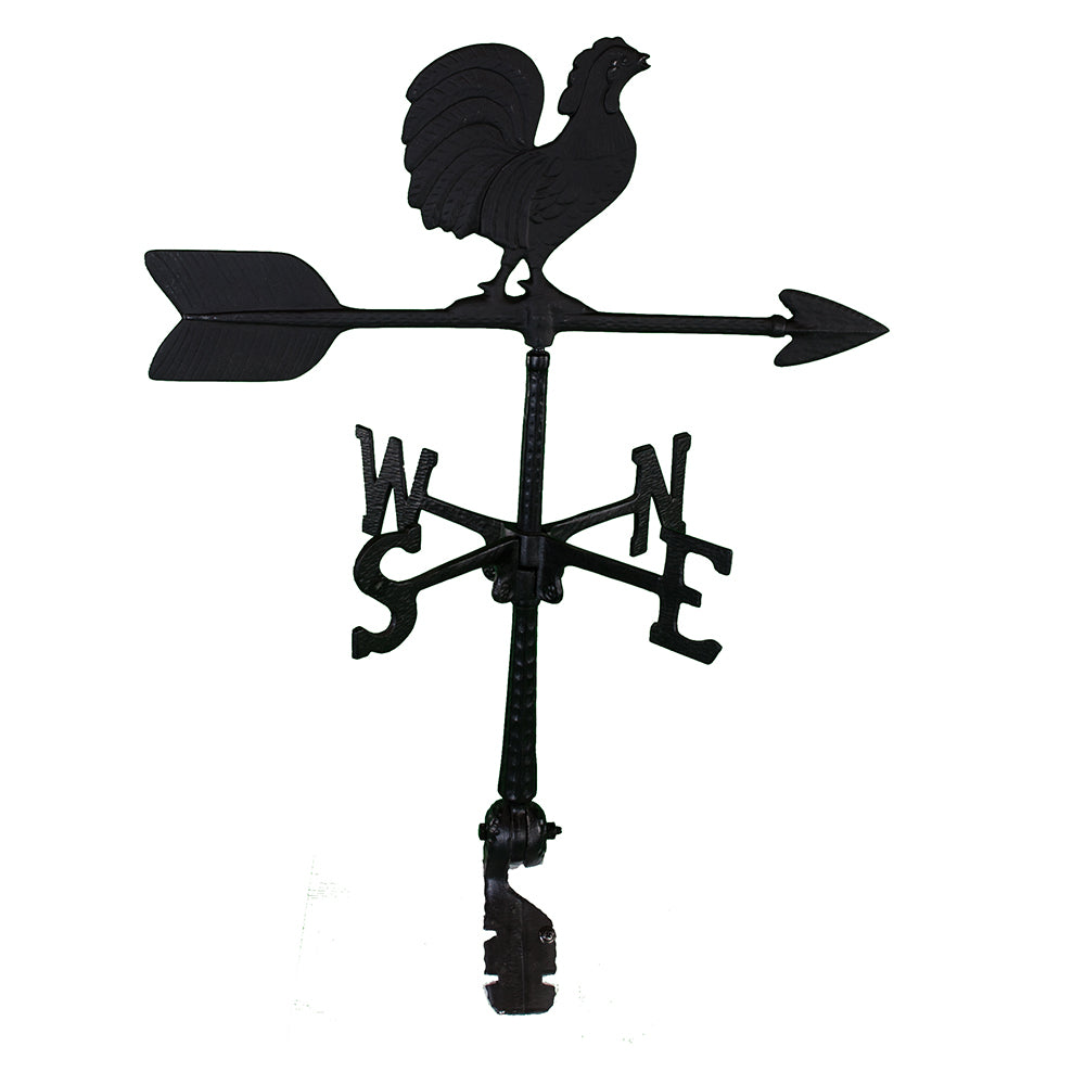 Rooster Weathervane - Made in the USA - Cupola Mount - Roof Mount Included - 6 Color Options
