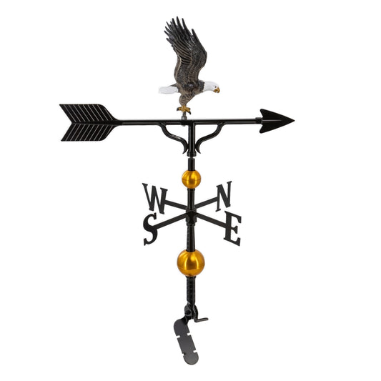 Eagle Weathervane - 32 inch Aluminum Weathervane - Made in the USA - Cupola Mount - Roof Mount Included - 4 Color Options