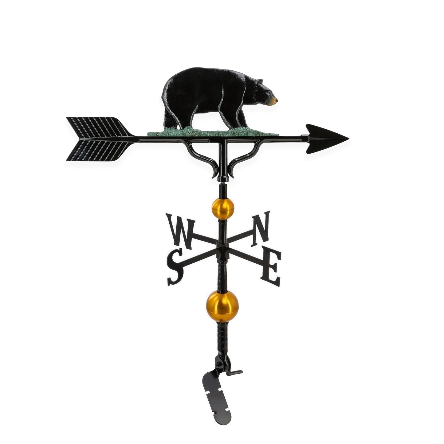 Deluxe Bear Weathervane - - Aluminum Weathervane - Made in the USA - Cupola Mount - Roof Mount Included - 6 Color Options