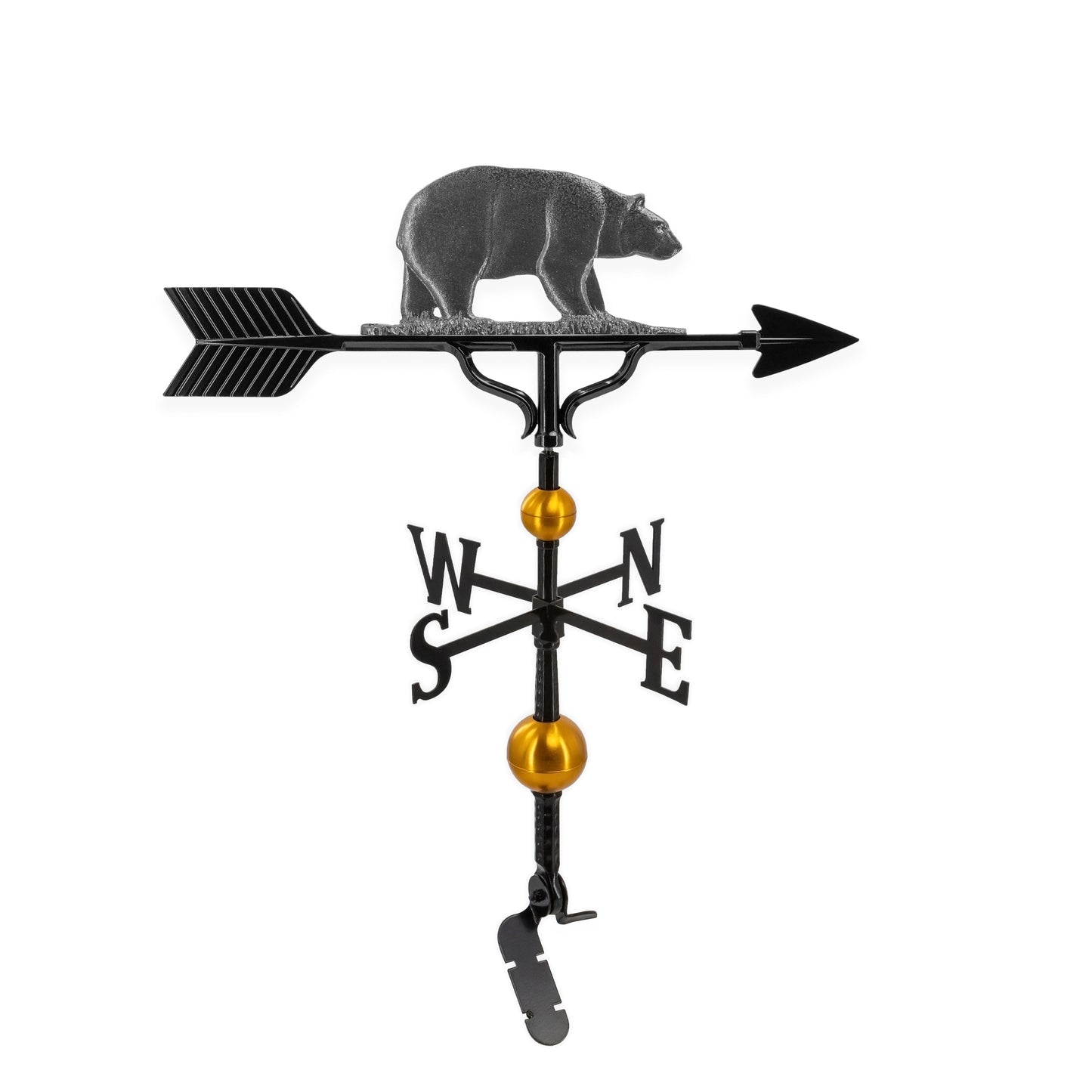 Deluxe Bear Weathervane - - Aluminum Weathervane - Made in the USA - Cupola Mount - Roof Mount Included - 6 Color Options
