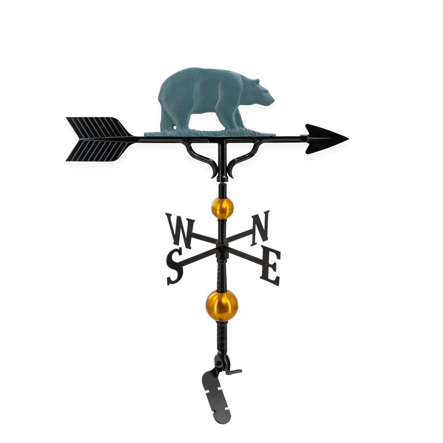 Deluxe Bear Weathervane - - Aluminum Weathervane - Made in the USA - Cupola Mount - Roof Mount Included - 6 Color Options