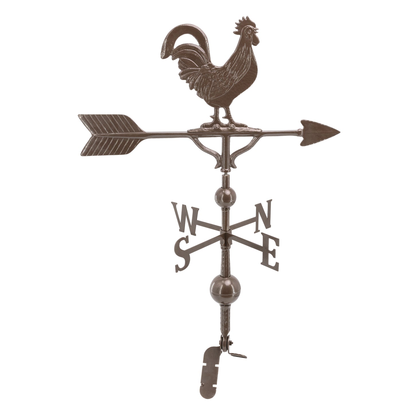 Rooster Weathervane - Made in the USA - Cupola Mount - Roof Mount Included - 6 Color Options
